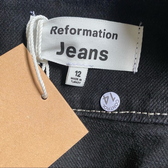 Reformation Black Denim Sleeveless Minidress NWT - Picture 14 of 16